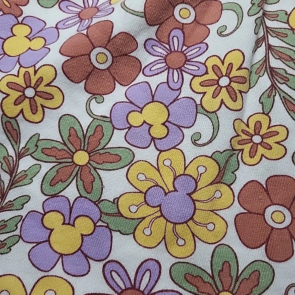 DISNEY Jr Mickey Disney Collection Dress Hidden Floral‎ Mickey Purple Collar 2T